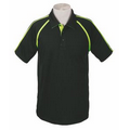 Men's Polo Shirt w/ Contrasting Shoulder & Sleeve Panels - 25 Day Custom Overseas Express